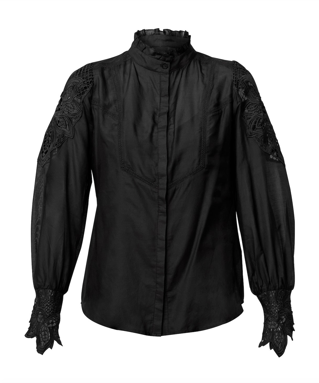 Sevilla Cotton Silk Shirt in Onyx
