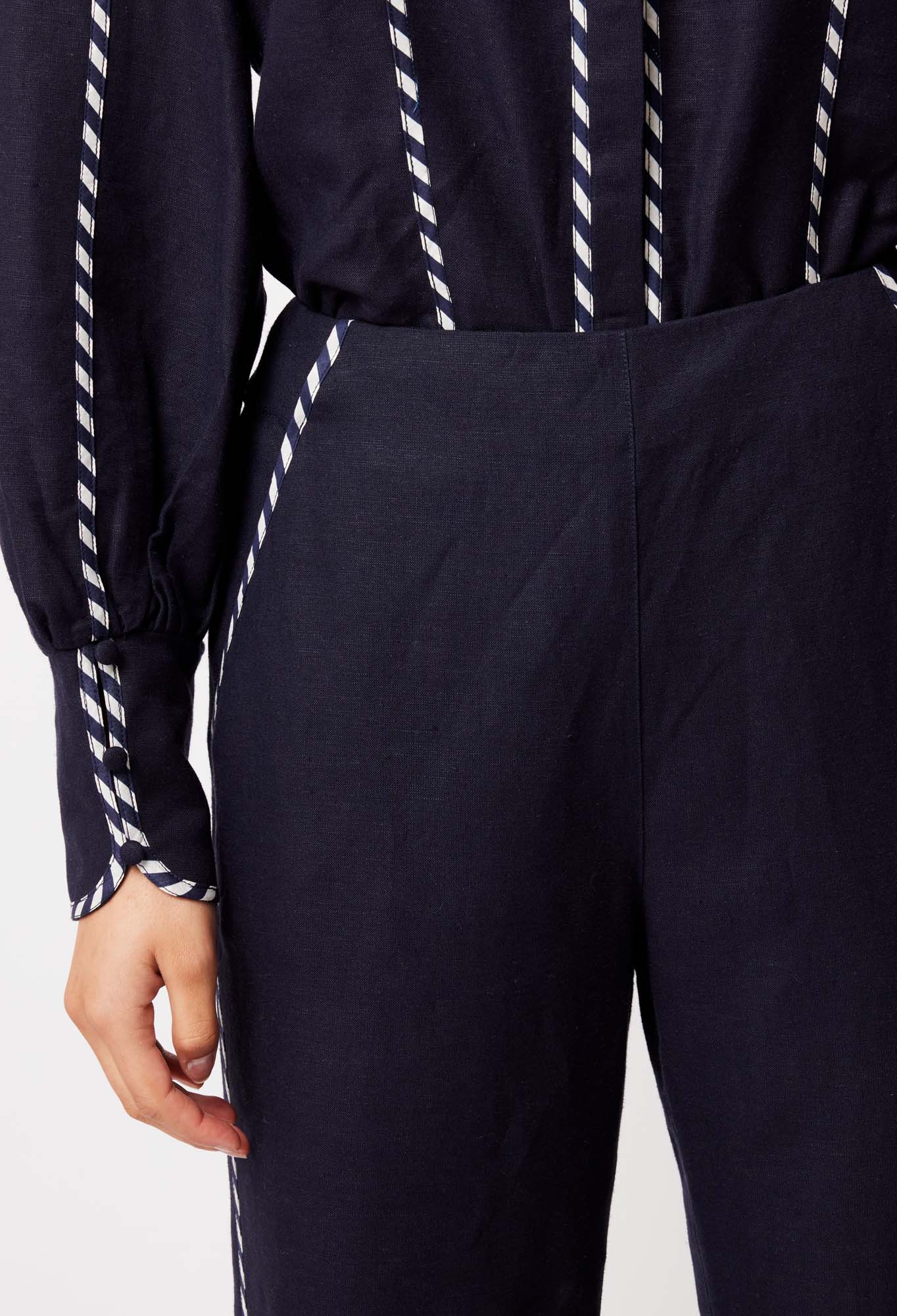 Once Was Ceres Linen Viscose Pant in Ink