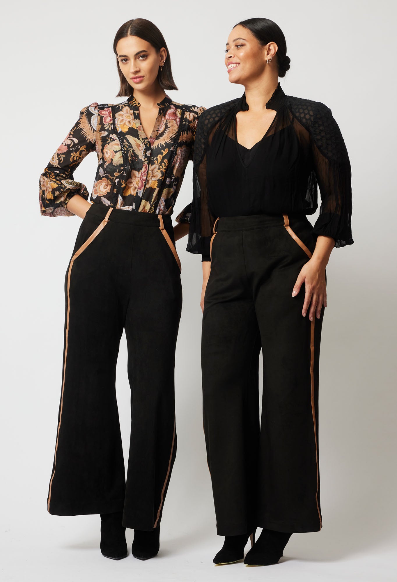 Once Was Danxia Faux Suede Wide Leg Pant