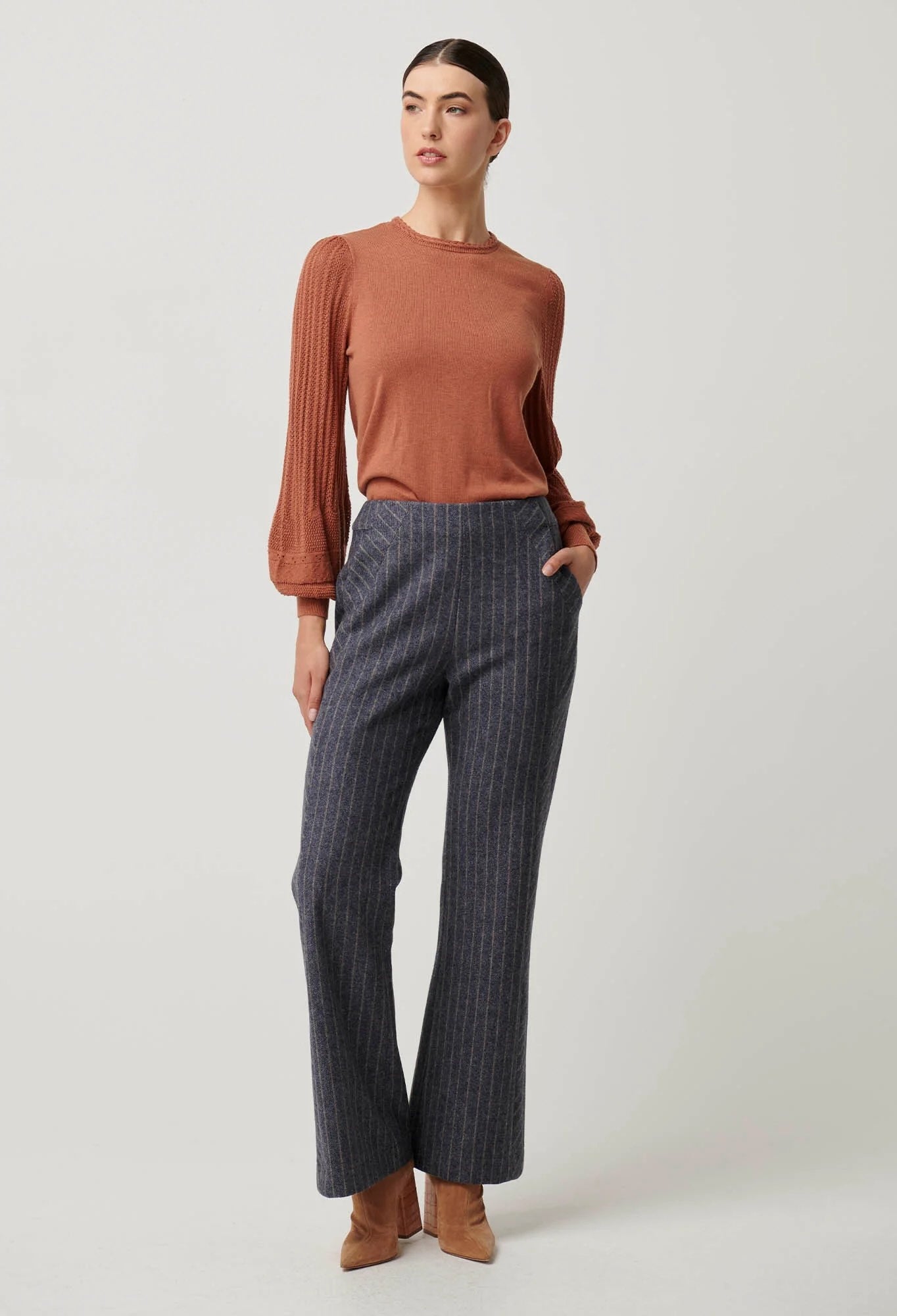 Coraline Chevron Stripe Panelled Pant