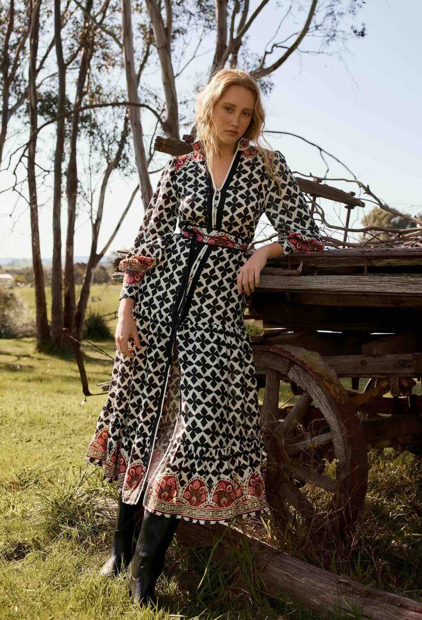 Marielle Linen Viscose Maxi Dress