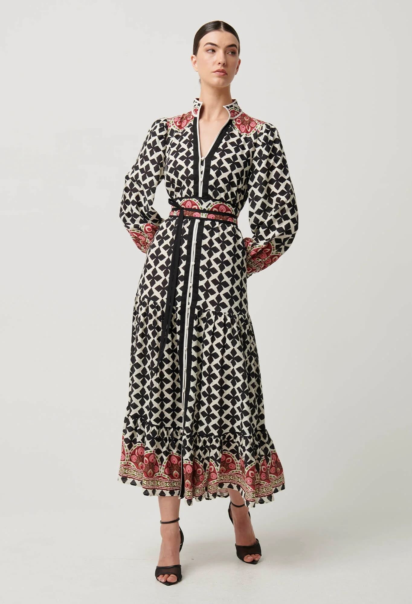 Marielle Linen Viscose Maxi Dress