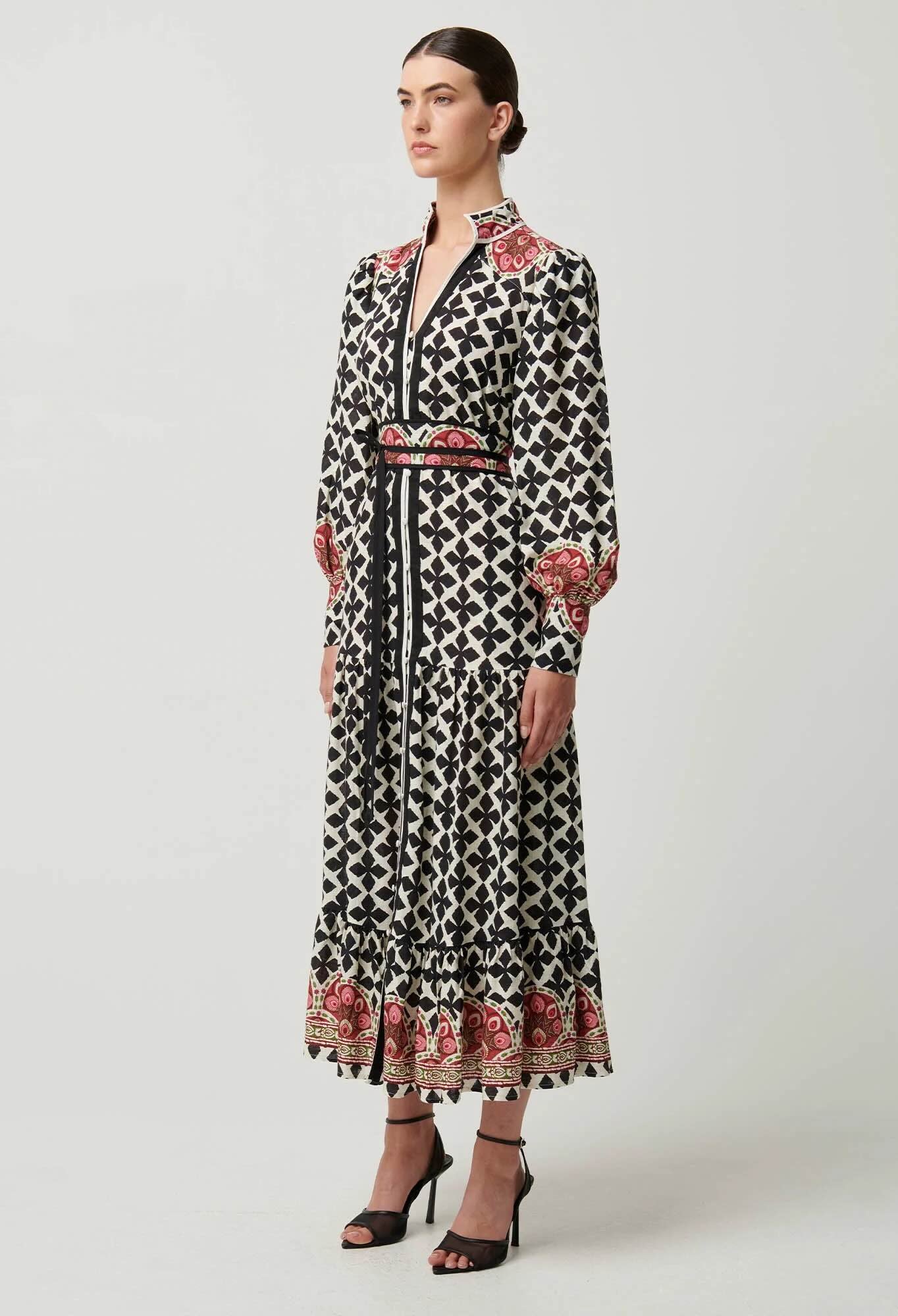 Marielle Linen Viscose Maxi Dress