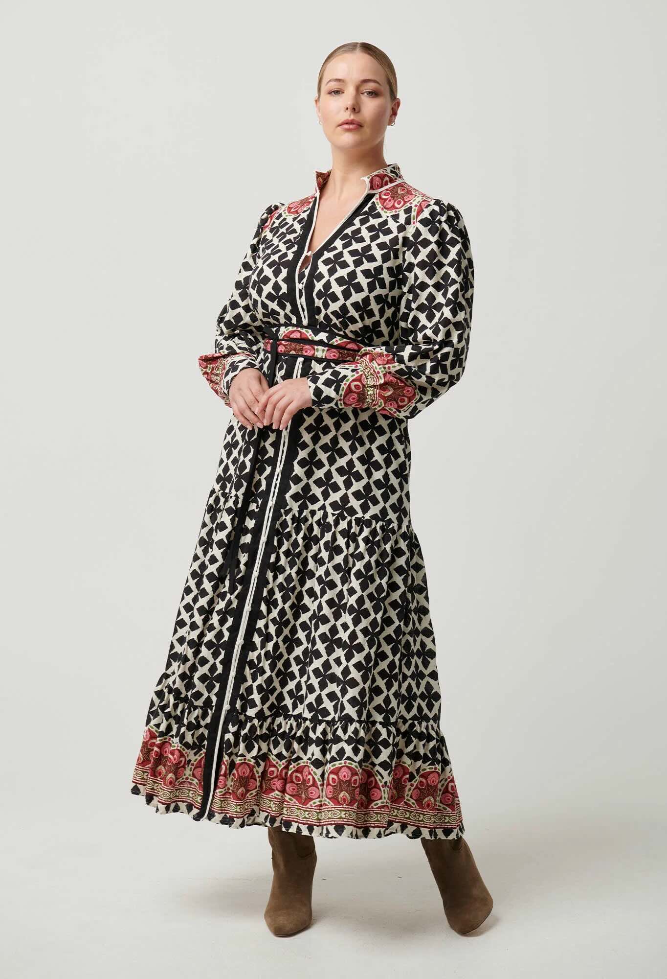 Marielle Linen Viscose Maxi Dress