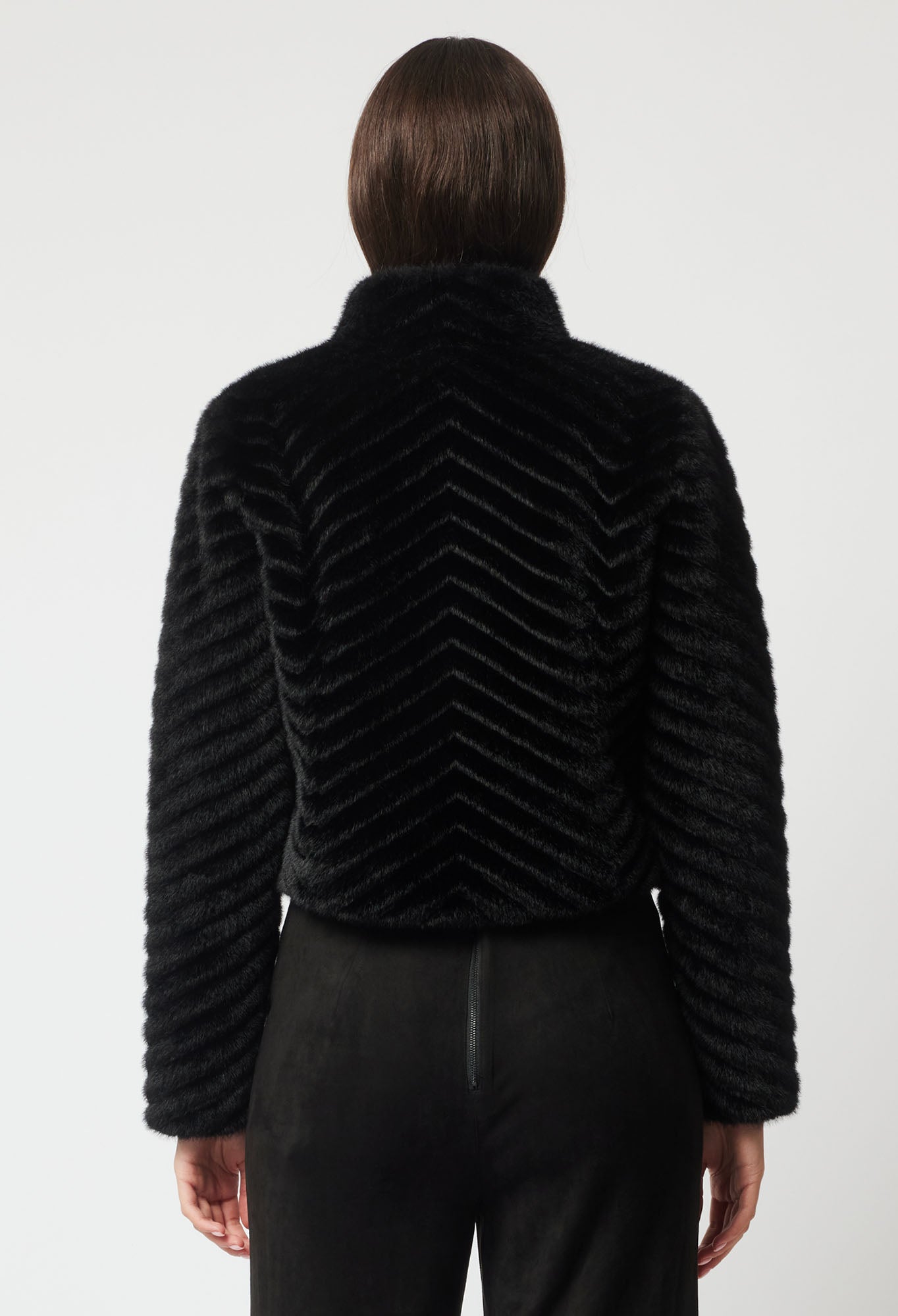Once Was Altair Faux Fur Jacket in Black