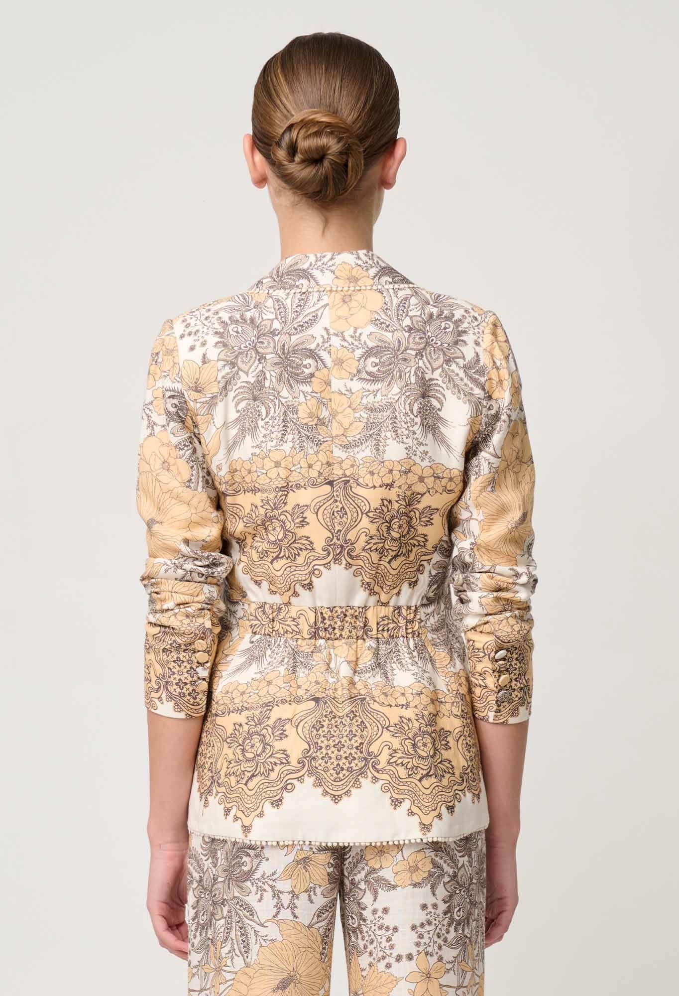 Bahia Linen Viscose Blazer in Golden Mallow