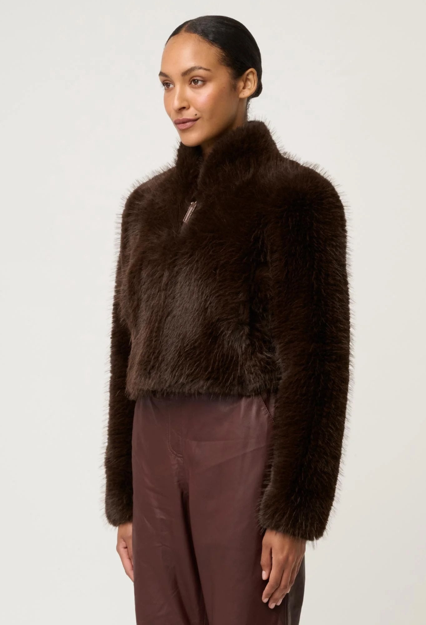 Dawn Faux Fur Cropped Jacket