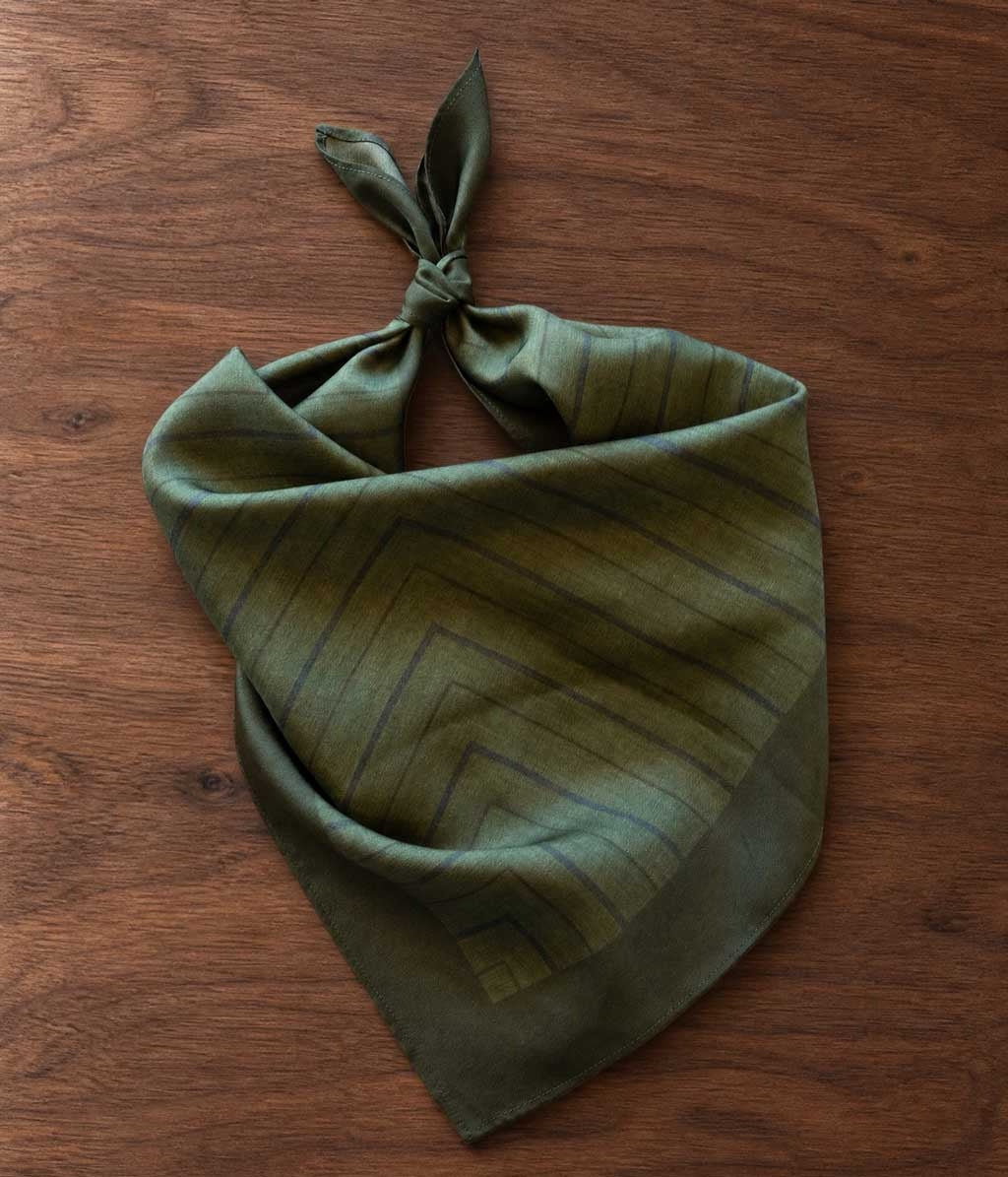 Oxford Silk Scarf 53x53 - Olive