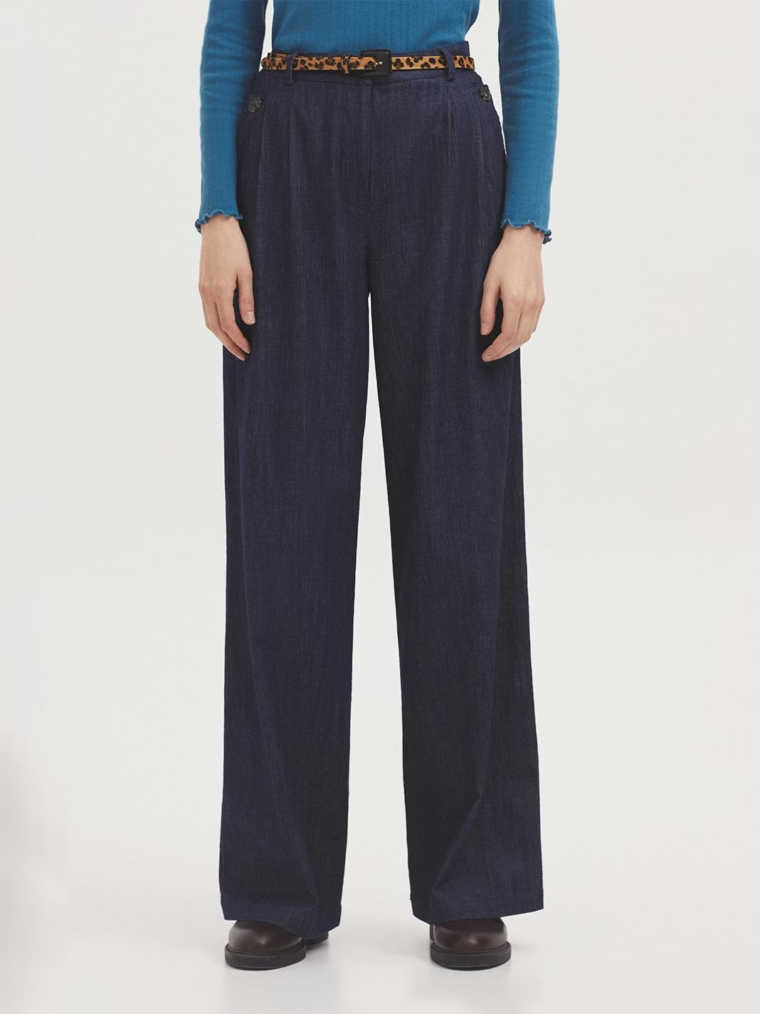 Darted Blue Denim Jean