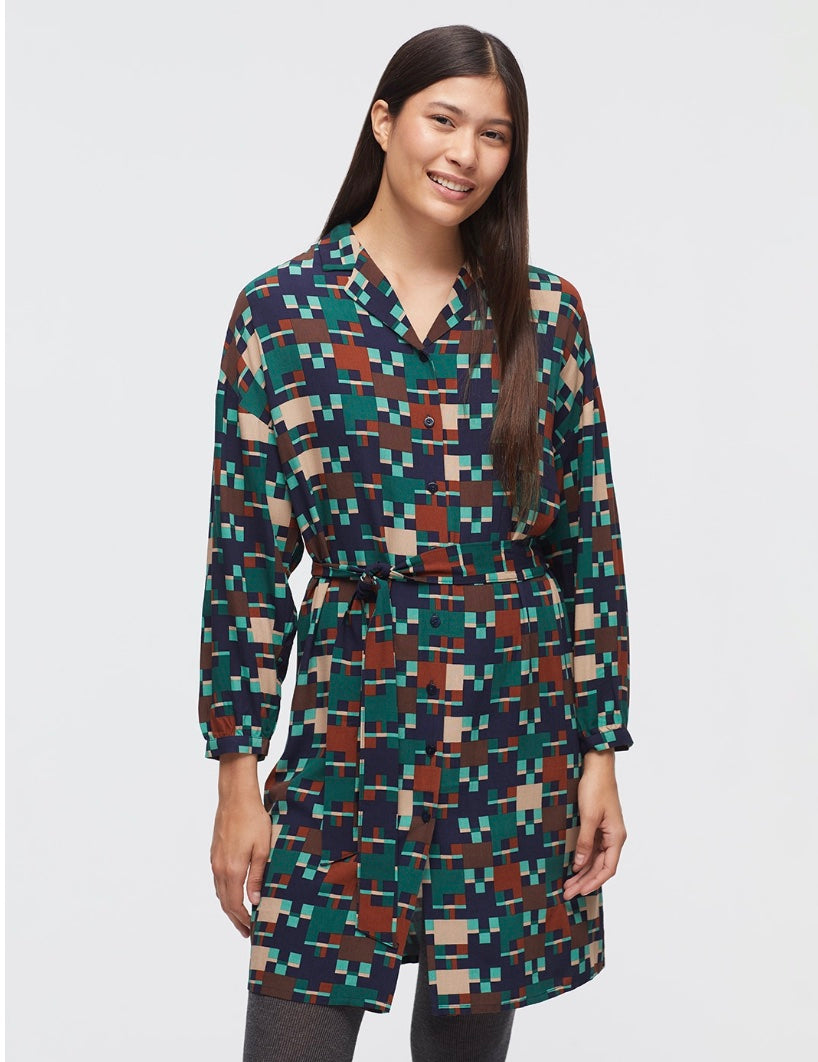 Nice Things Patch Print Tunic Dress
