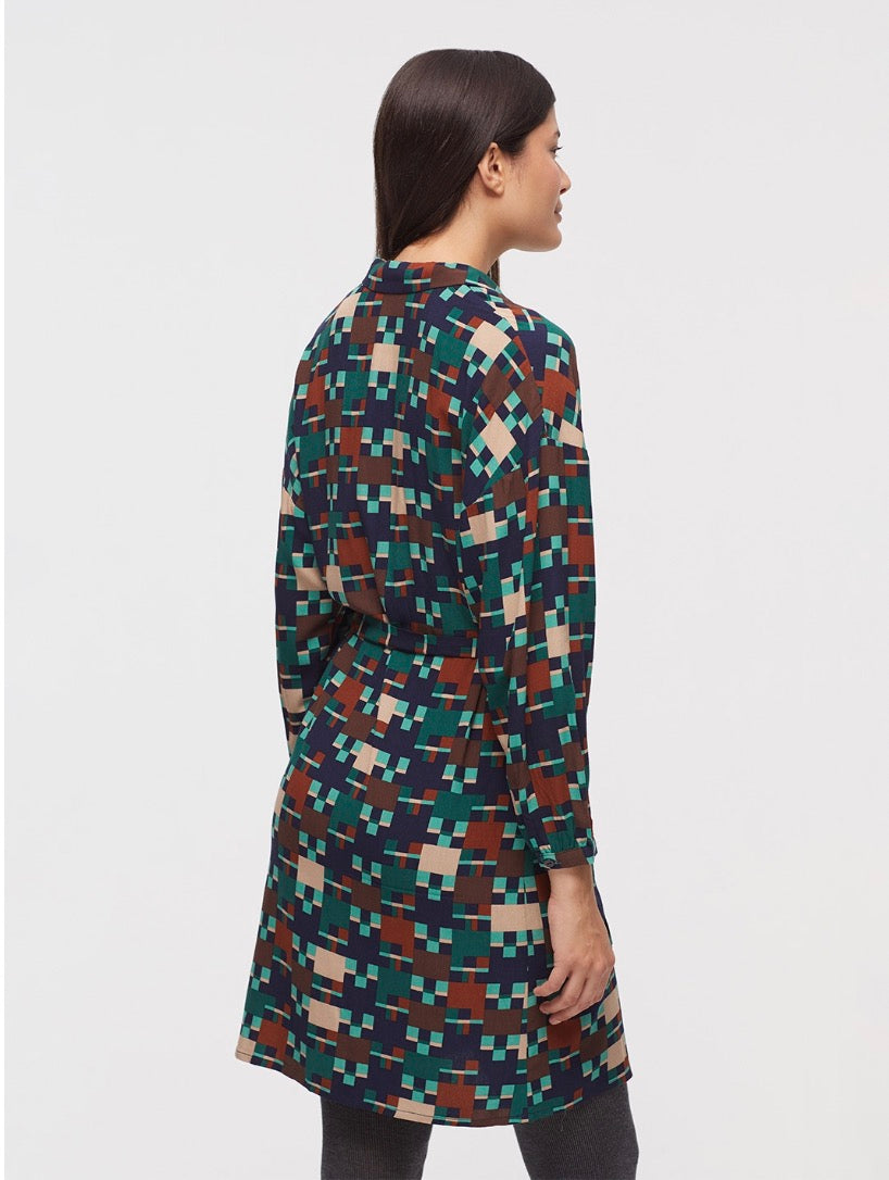 Nice Things Patch Print Tunic Dress