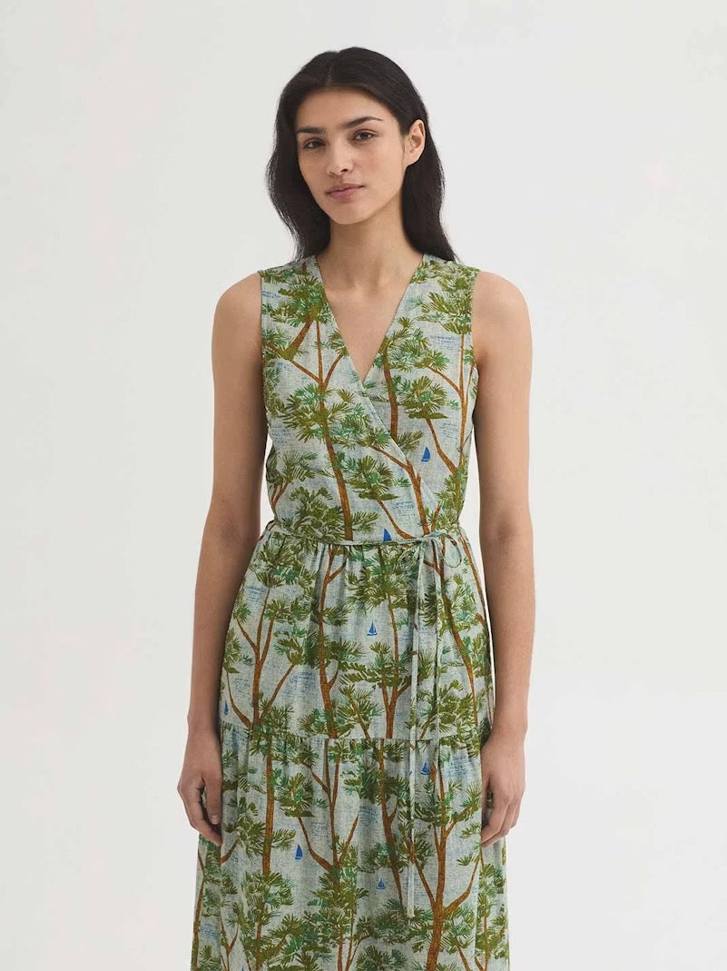 Pine Trees Print Dress