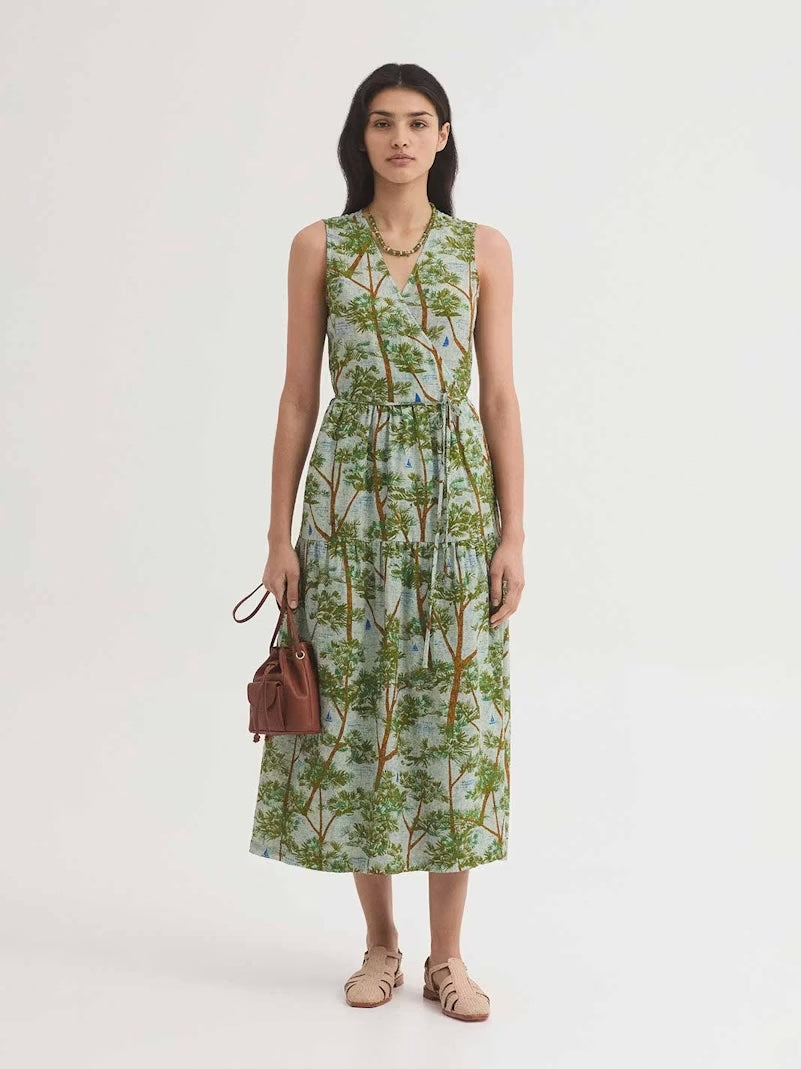 Pine Trees Print Dress