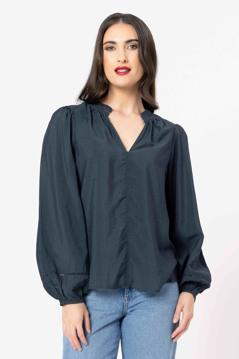Sylvie Top - Steel Navy