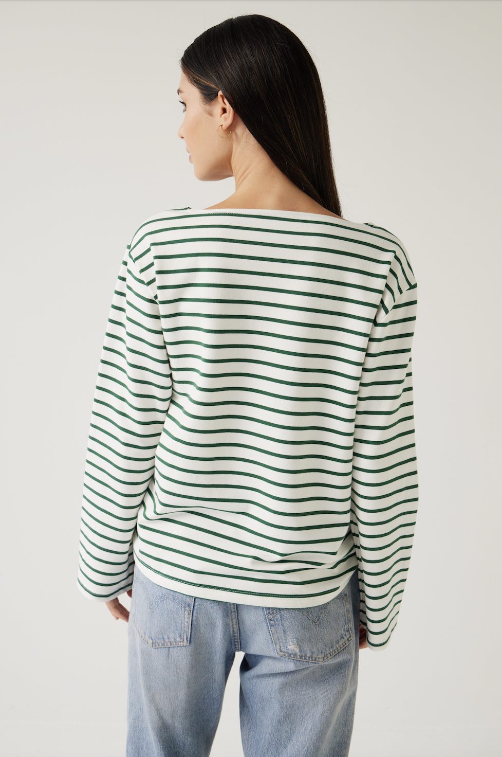 Satellite Tee-Green Stripe