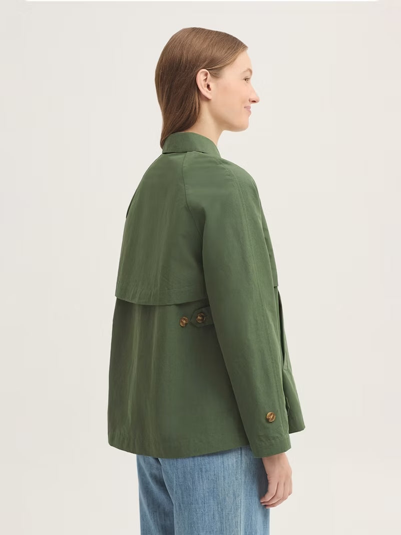 Short Cotton Trench Coat