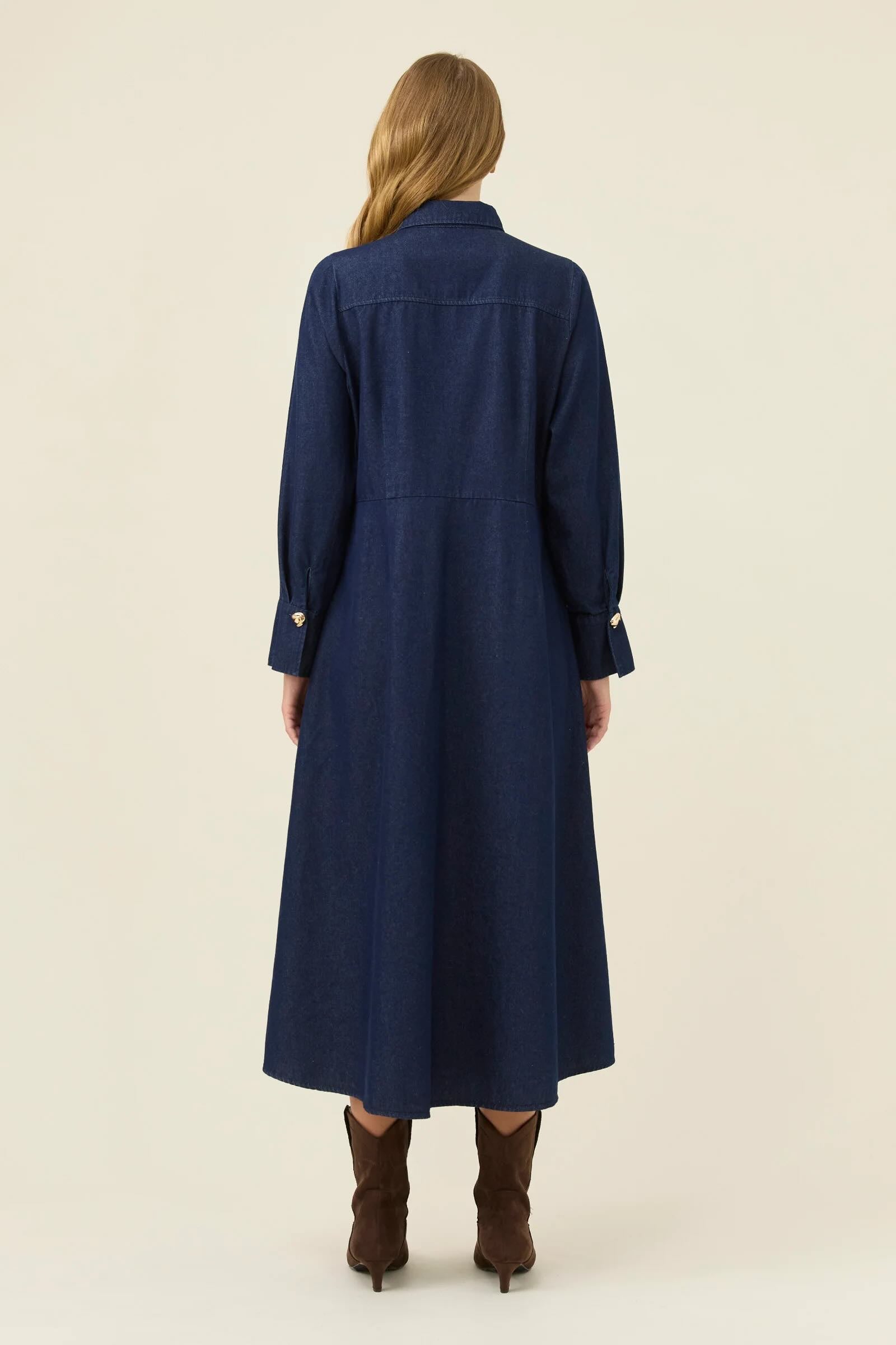 Sloane Denim Maxi Dress