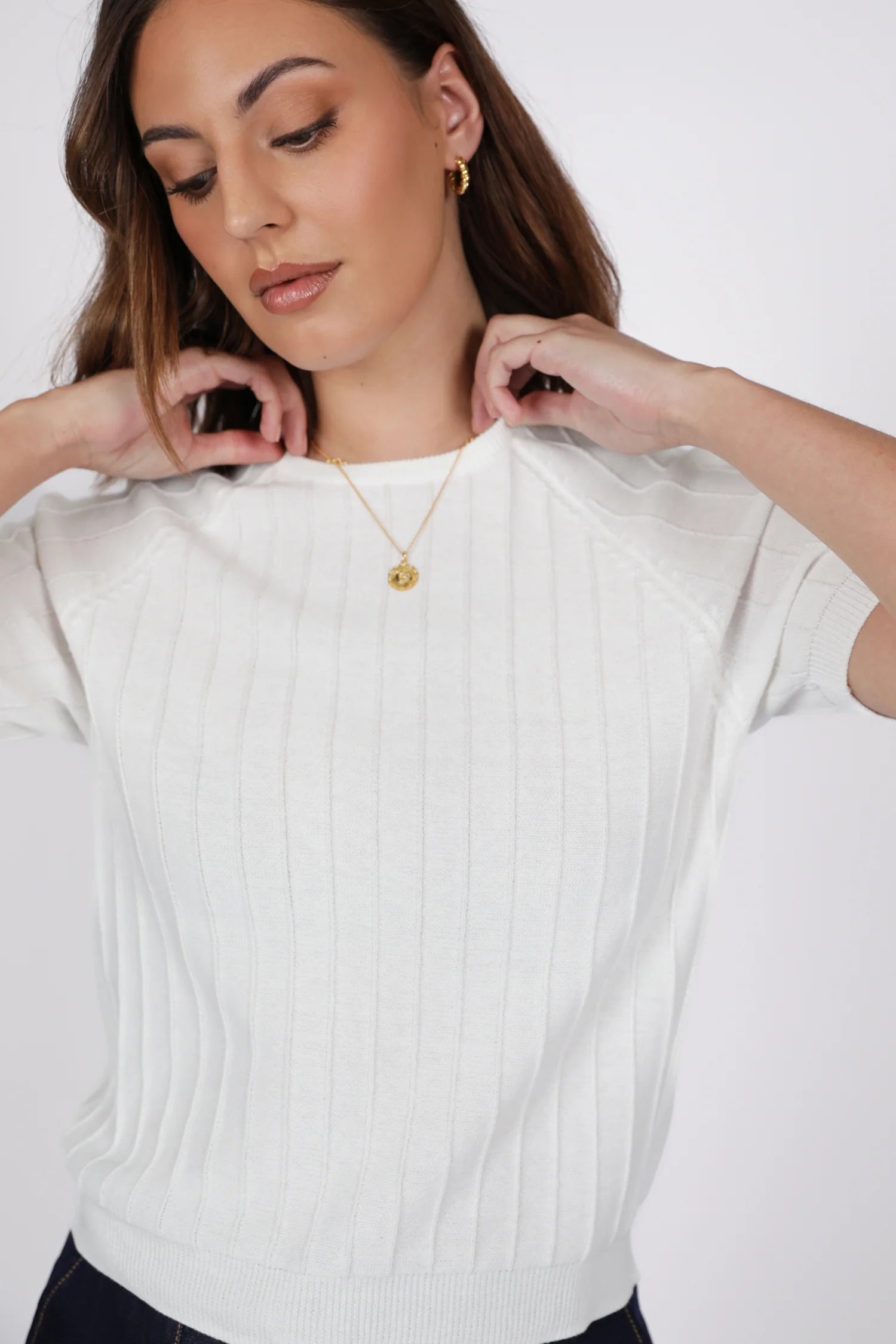 Soleil Knit Tee - Ivory