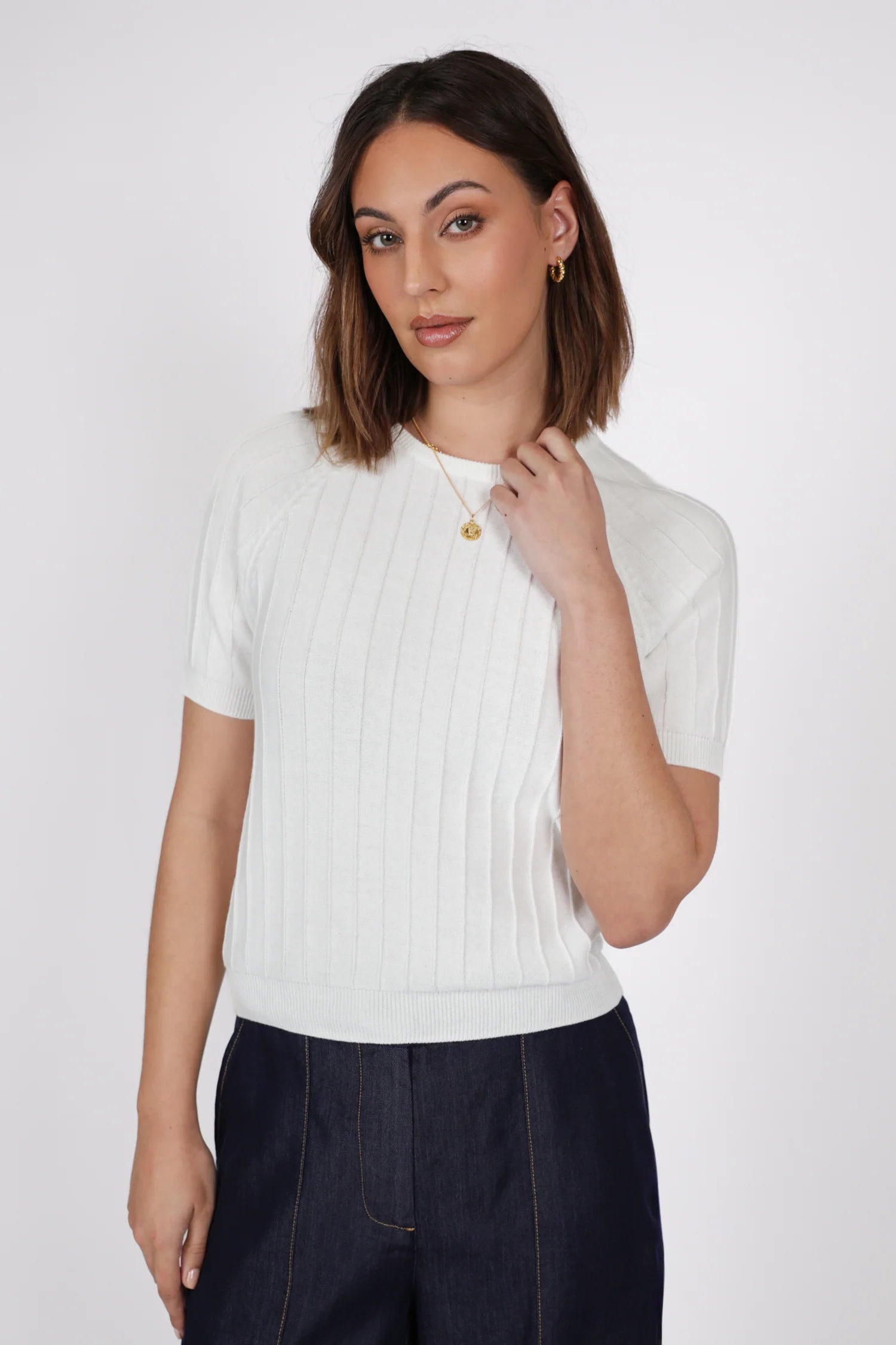 Soleil Knit Tee - Ivory
