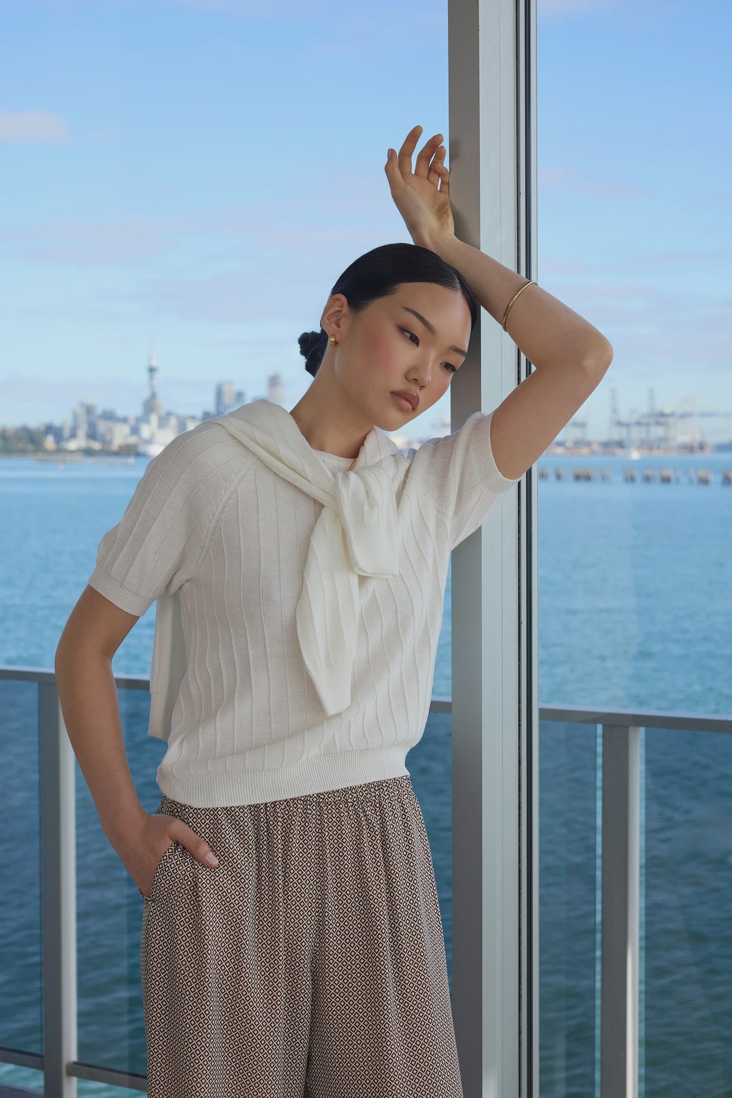 Soleil Knit Tee - Ivory