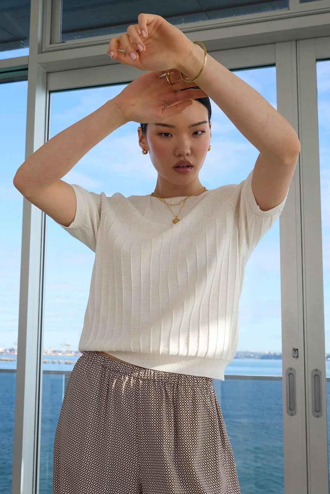 Soleil Knit Tee - Ivory
