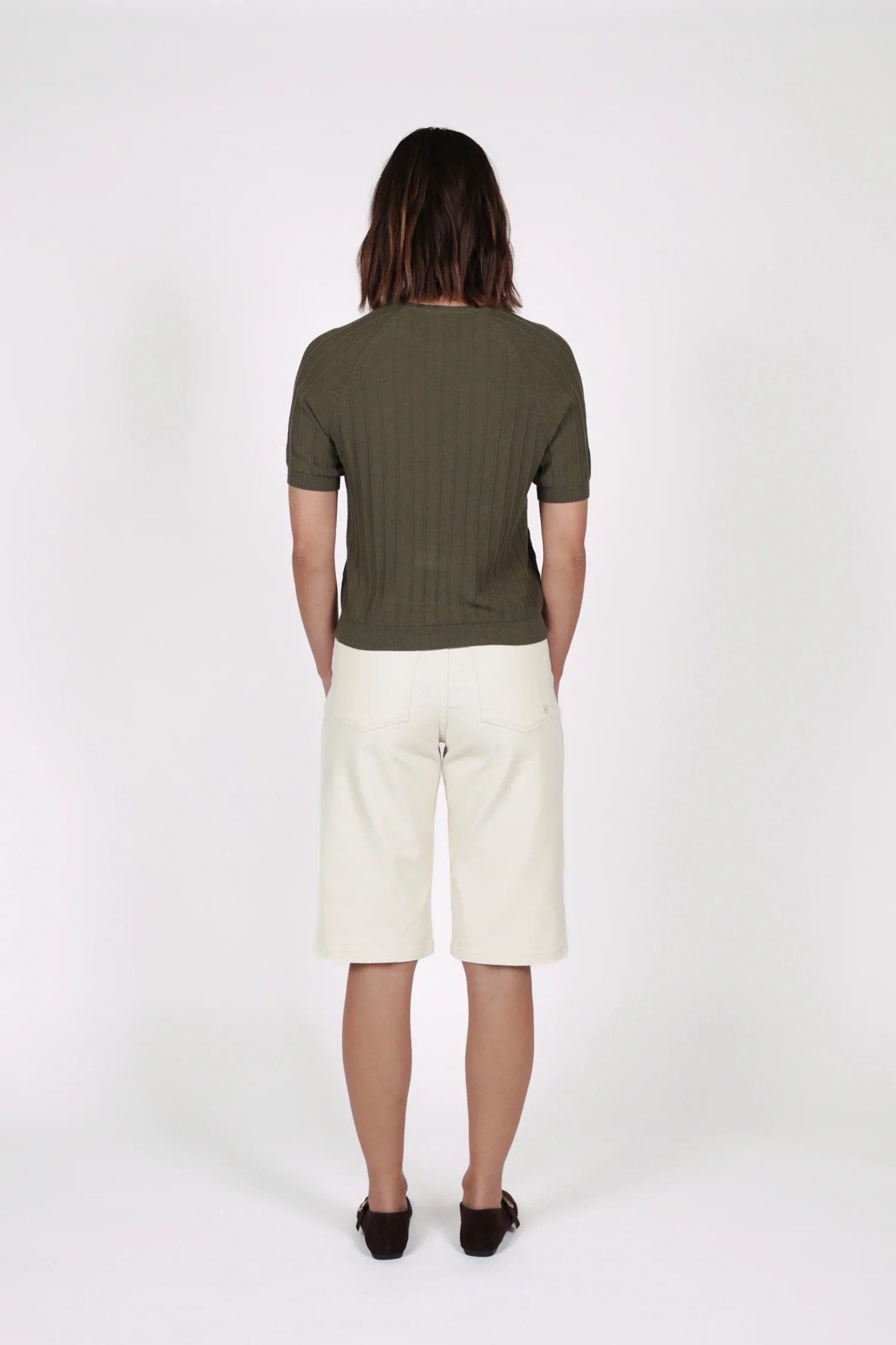 Soleil Knit Tee - Olive