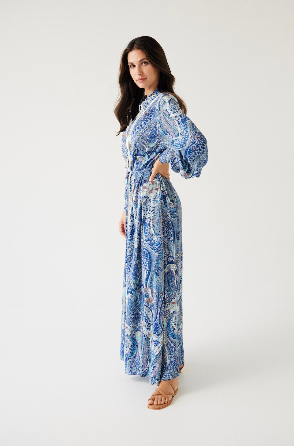 Yoyo Dress - Blue Paisley
