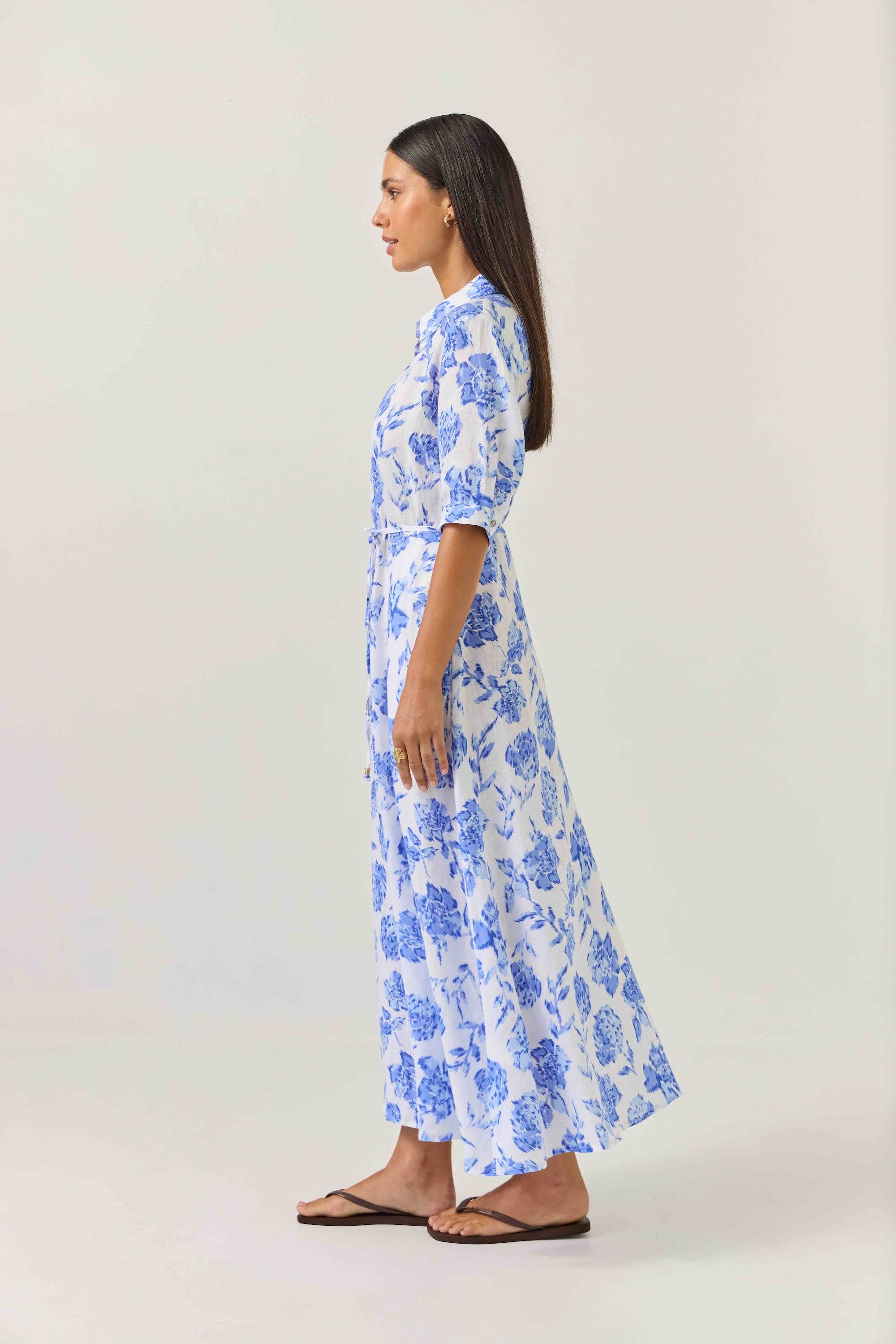 Nicola Dress - Blue Rose