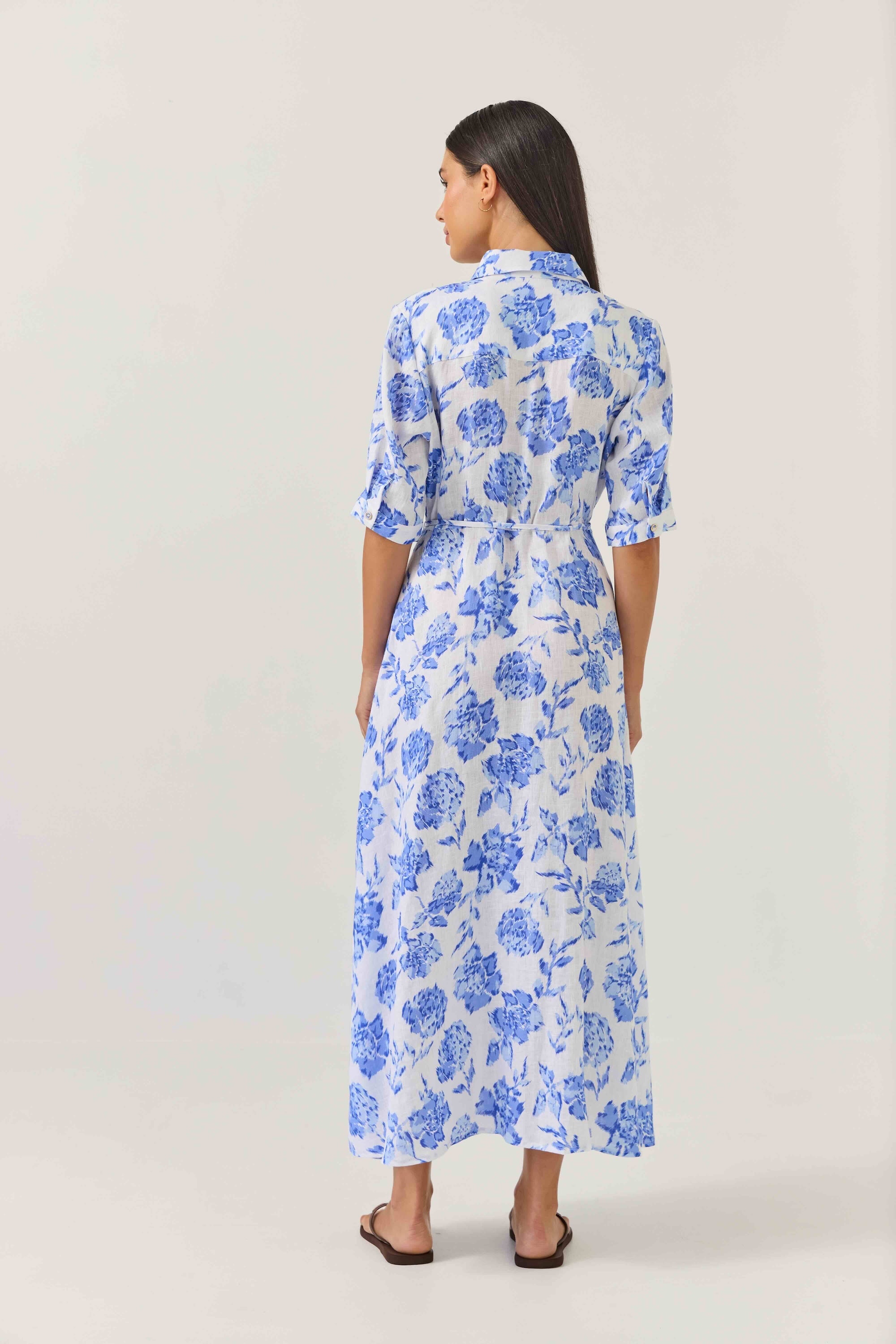 Nicola Dress - Blue Rose