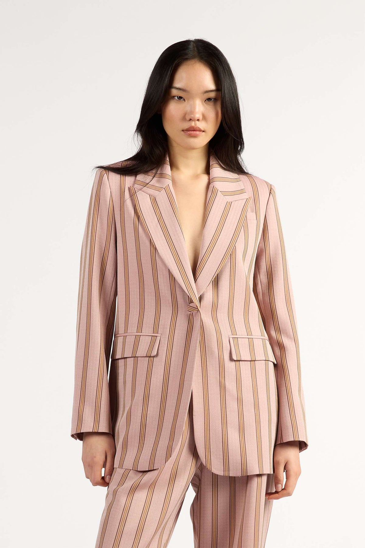 Paris Blazer - Rosewood Stripe