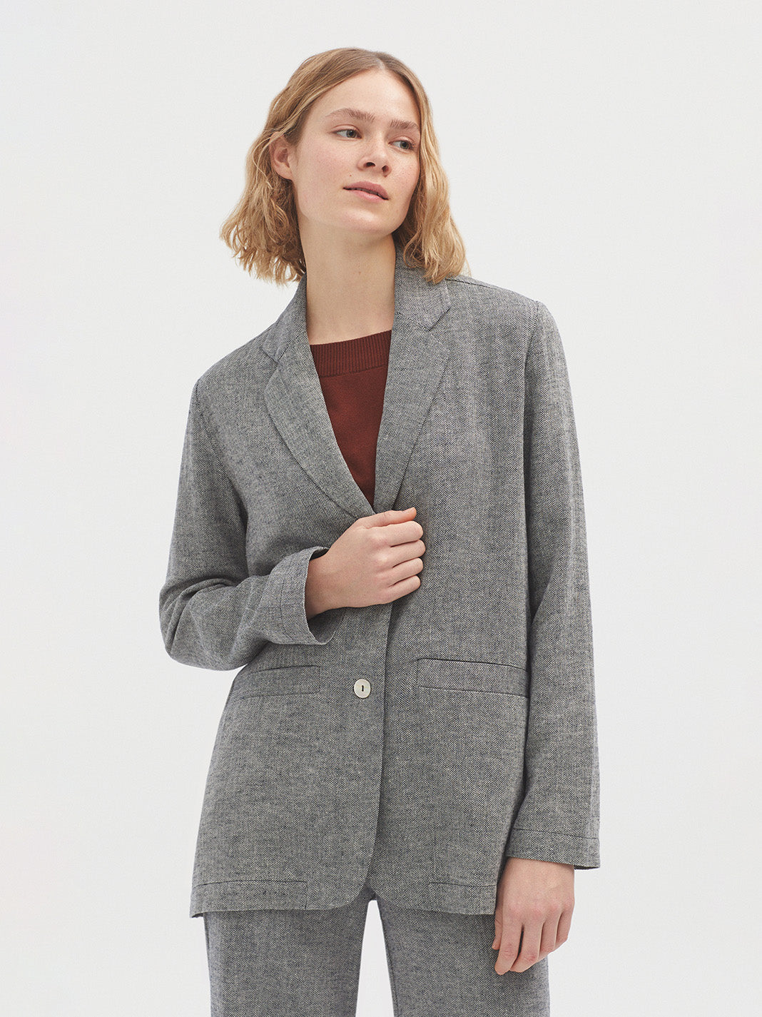 Long Linen Blazer