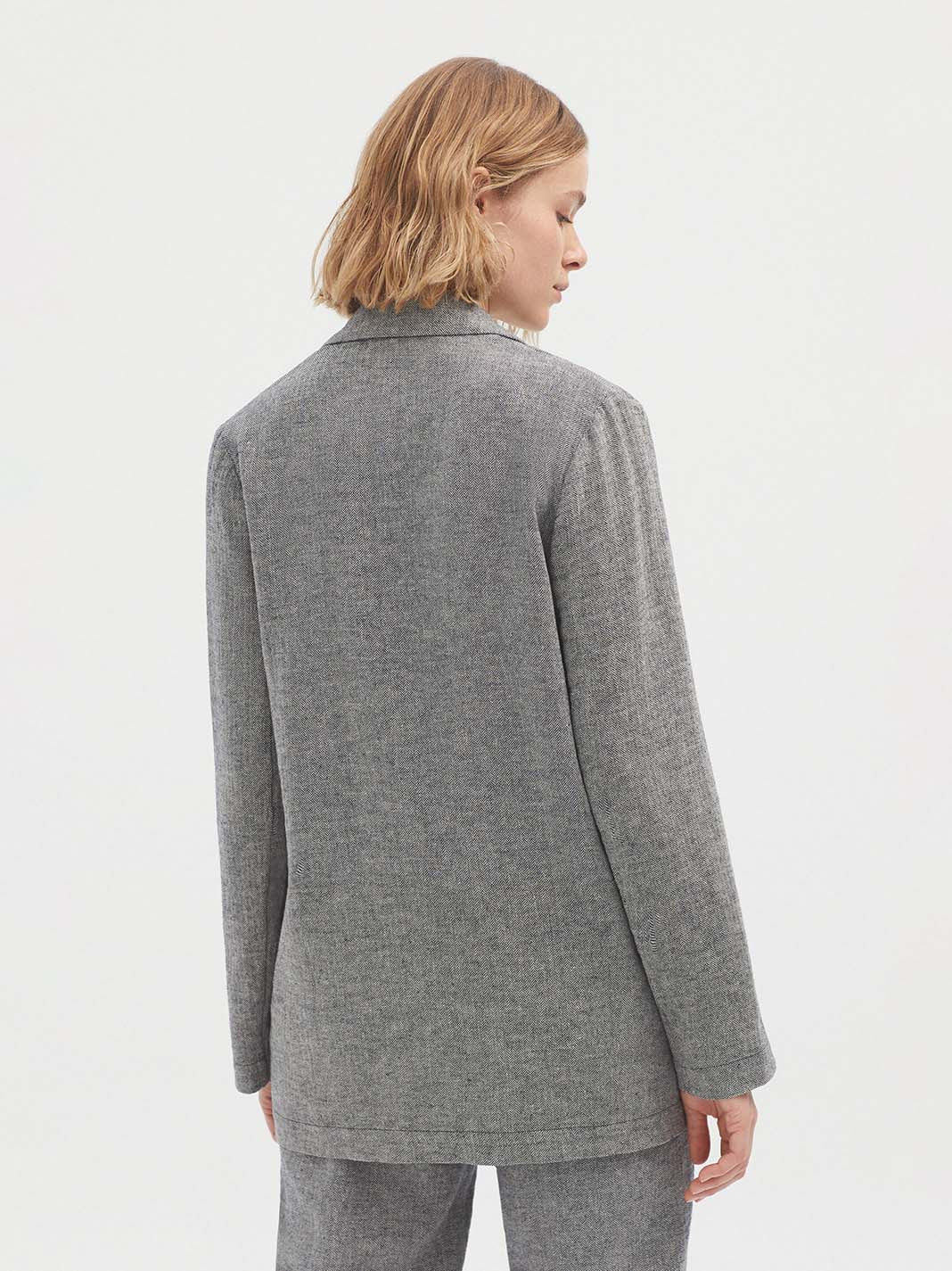 Long Linen Blazer