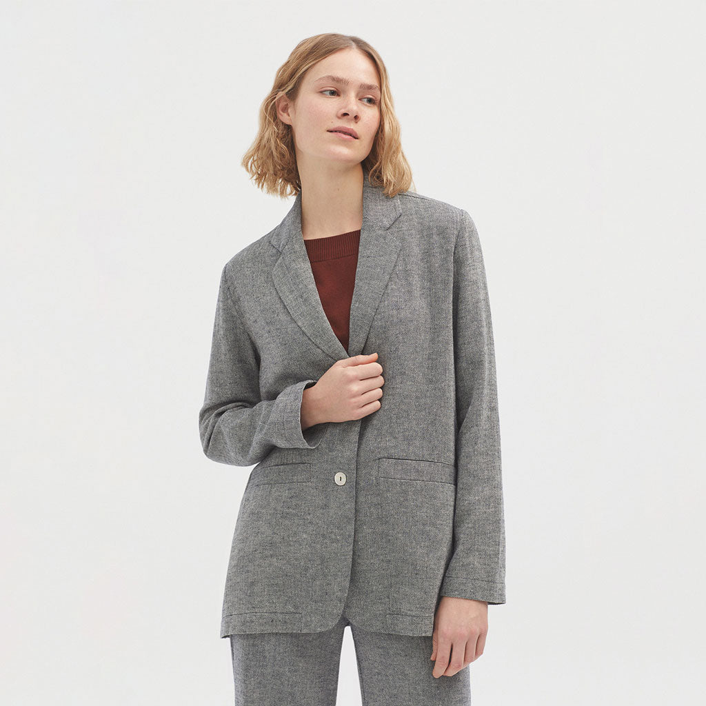 Long Linen Blazer