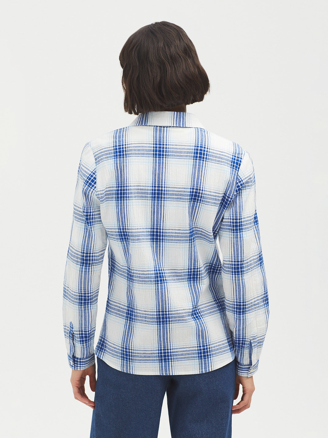 Checked Cheesecloth Shirt