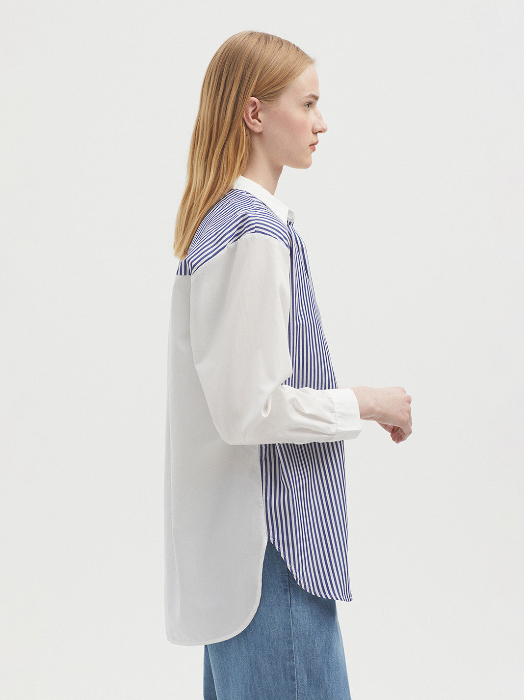 Poplin Shirt - Blue Stripe