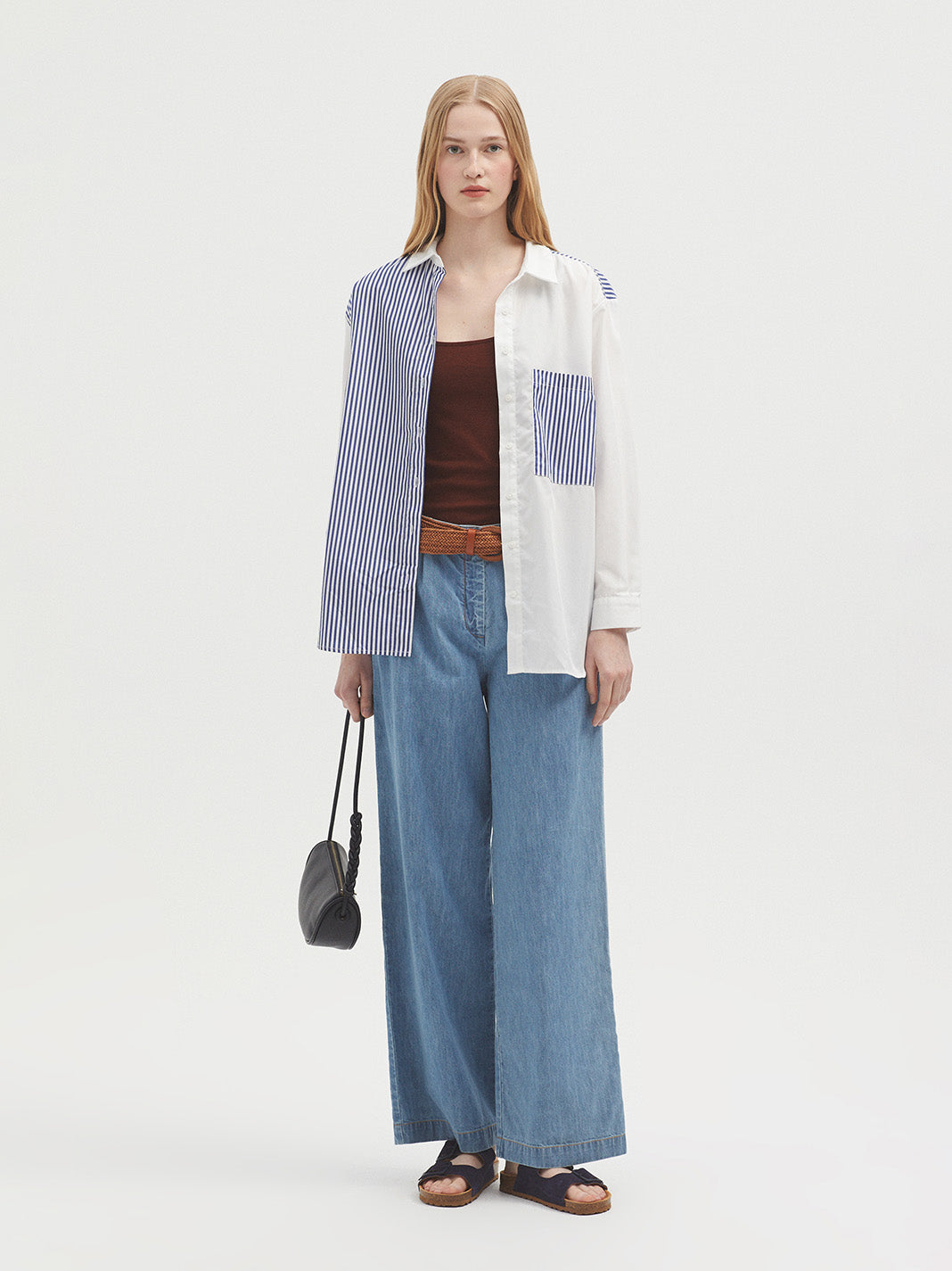 Poplin Shirt - Blue Stripe