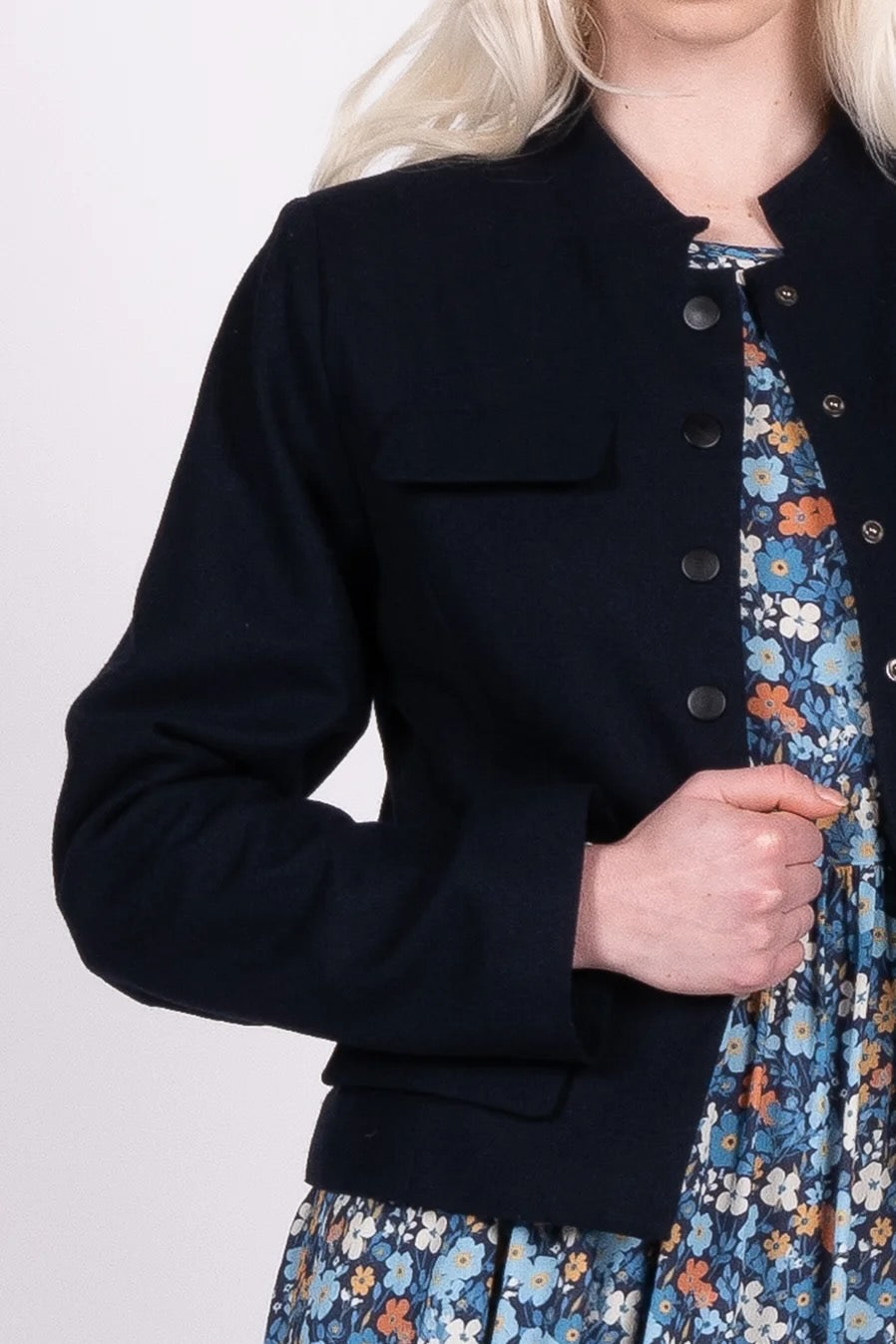 Chloe Jacket - Navy Wool