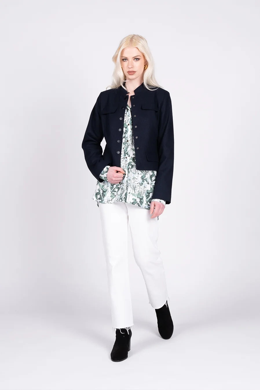 Chloe Jacket - Navy Wool