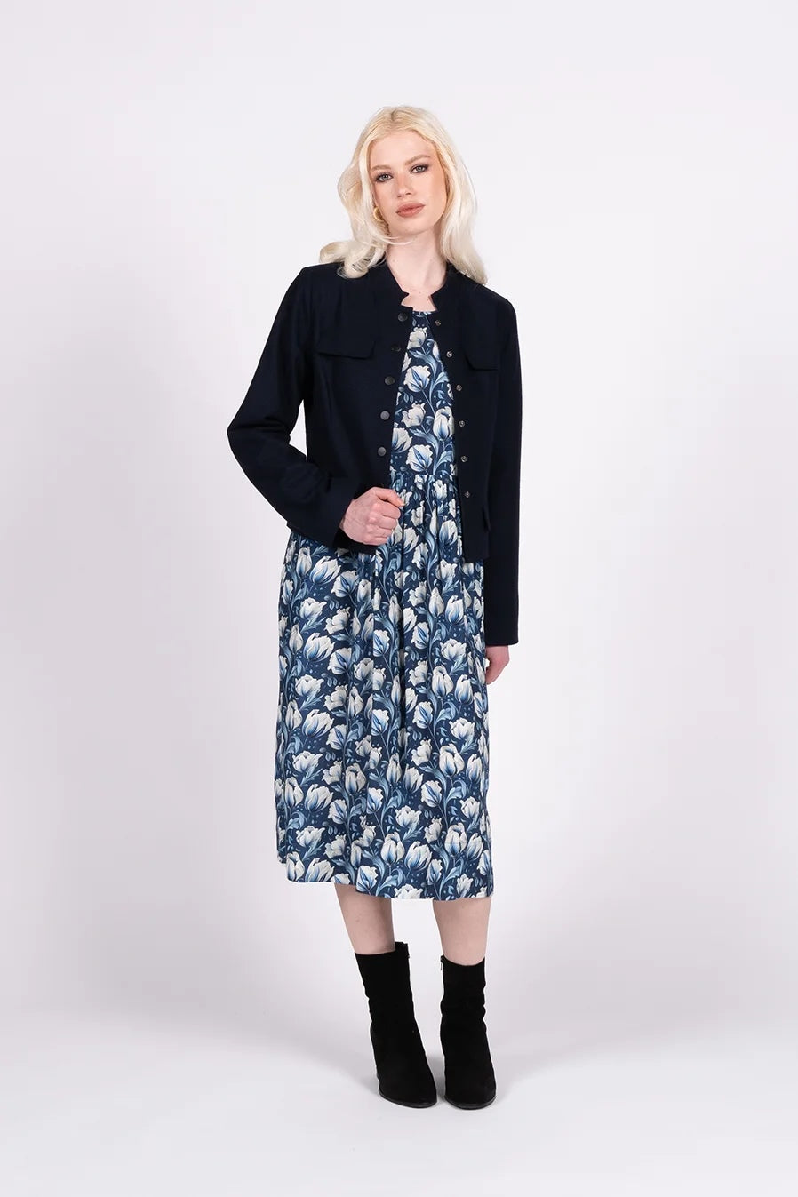 Chloe Jacket - Navy Wool