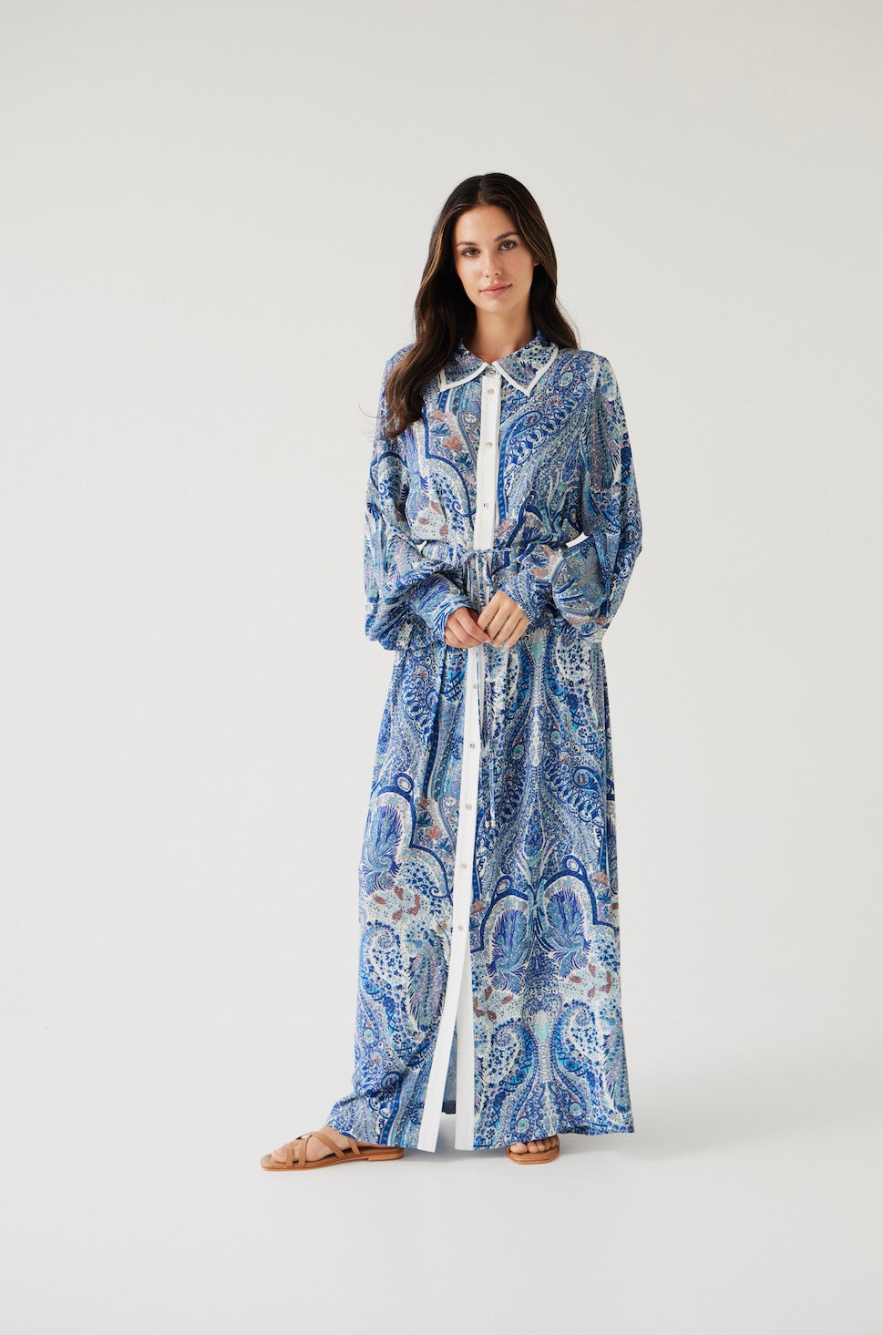 Yoyo Dress - Blue Paisley