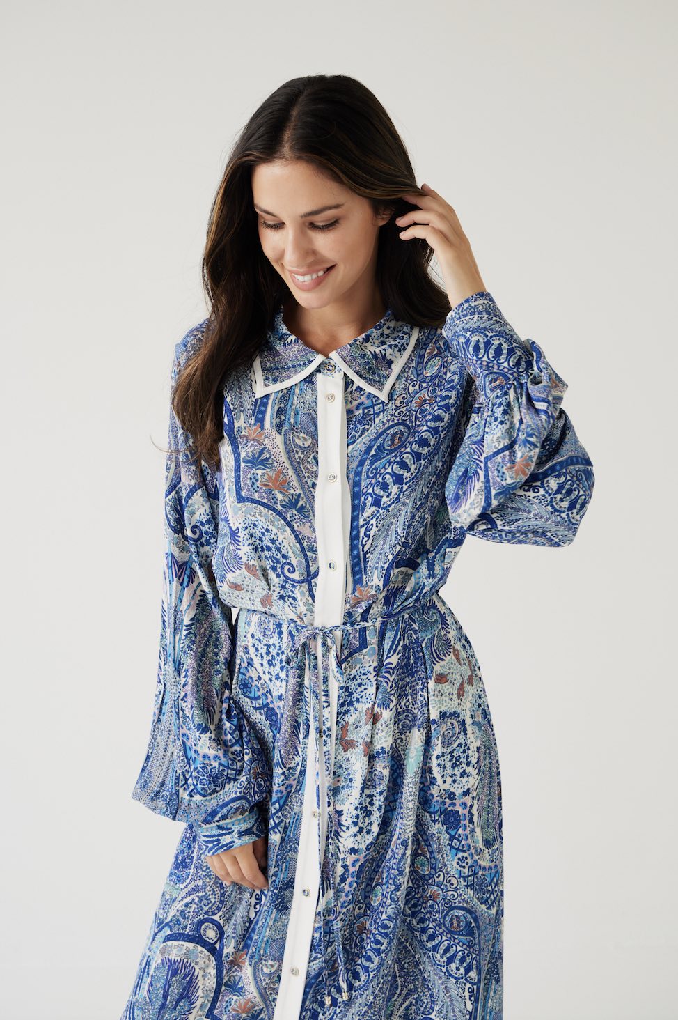 Yoyo Dress - Blue Paisley
