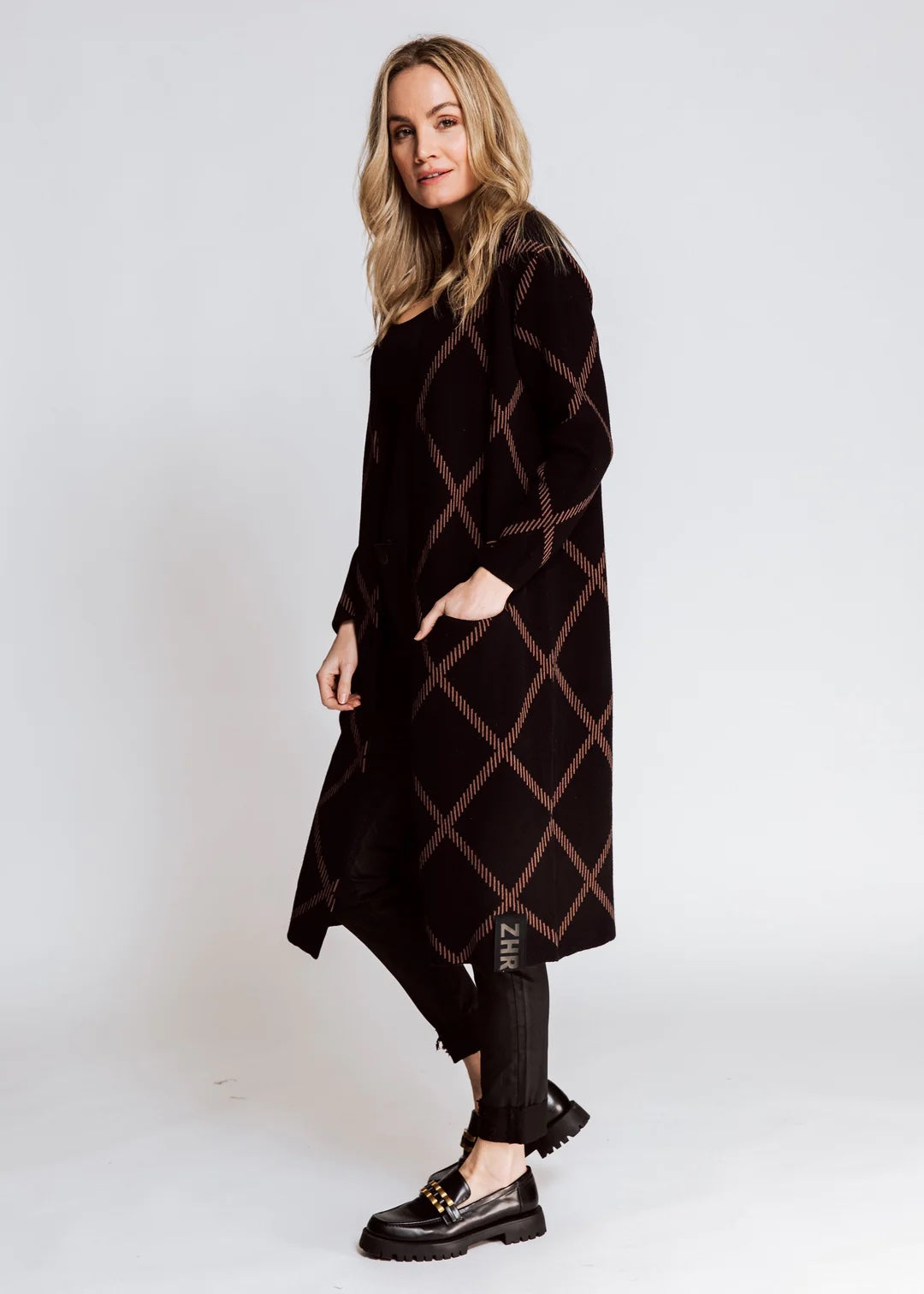 Zhrill Ally Black Longline Cardigan