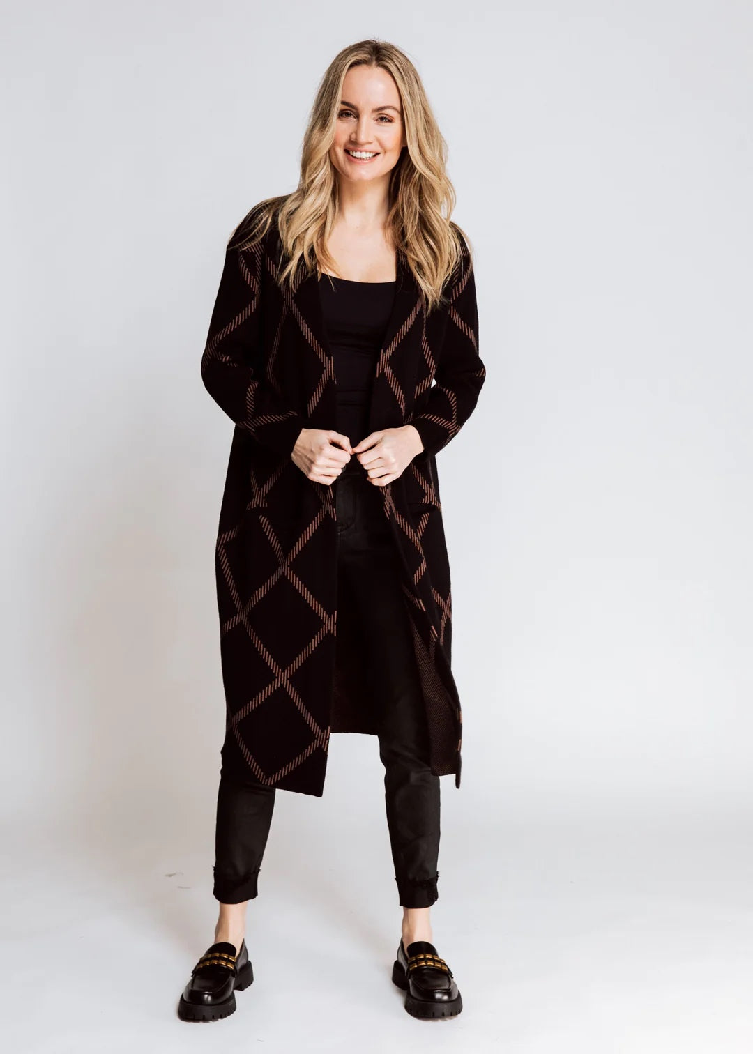 Zhrill Ally Black Longline Cardigan
