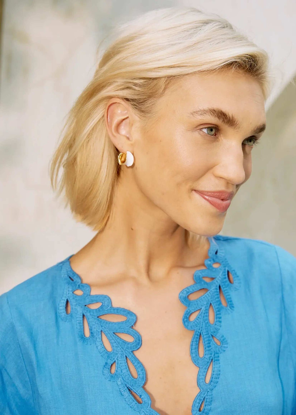 Coast Cuff Earring - White