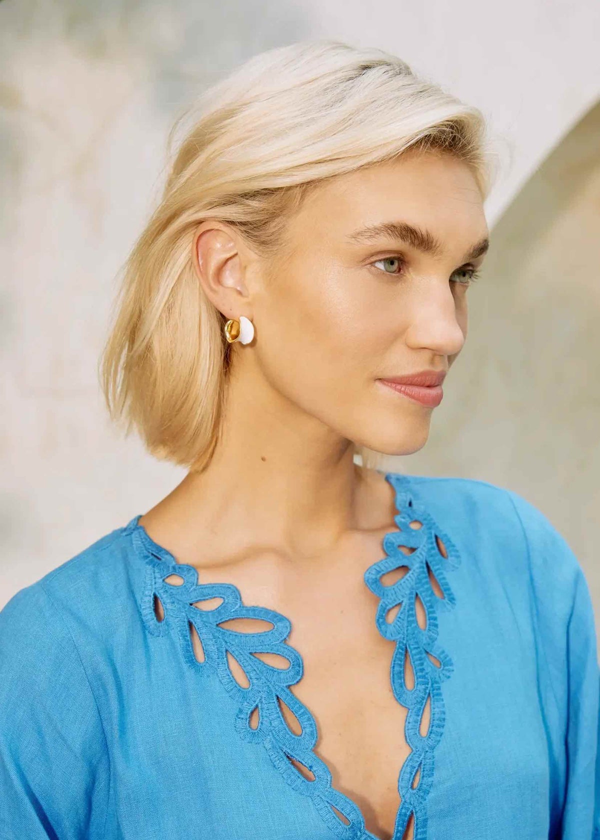 Coast Cuff Earring - White