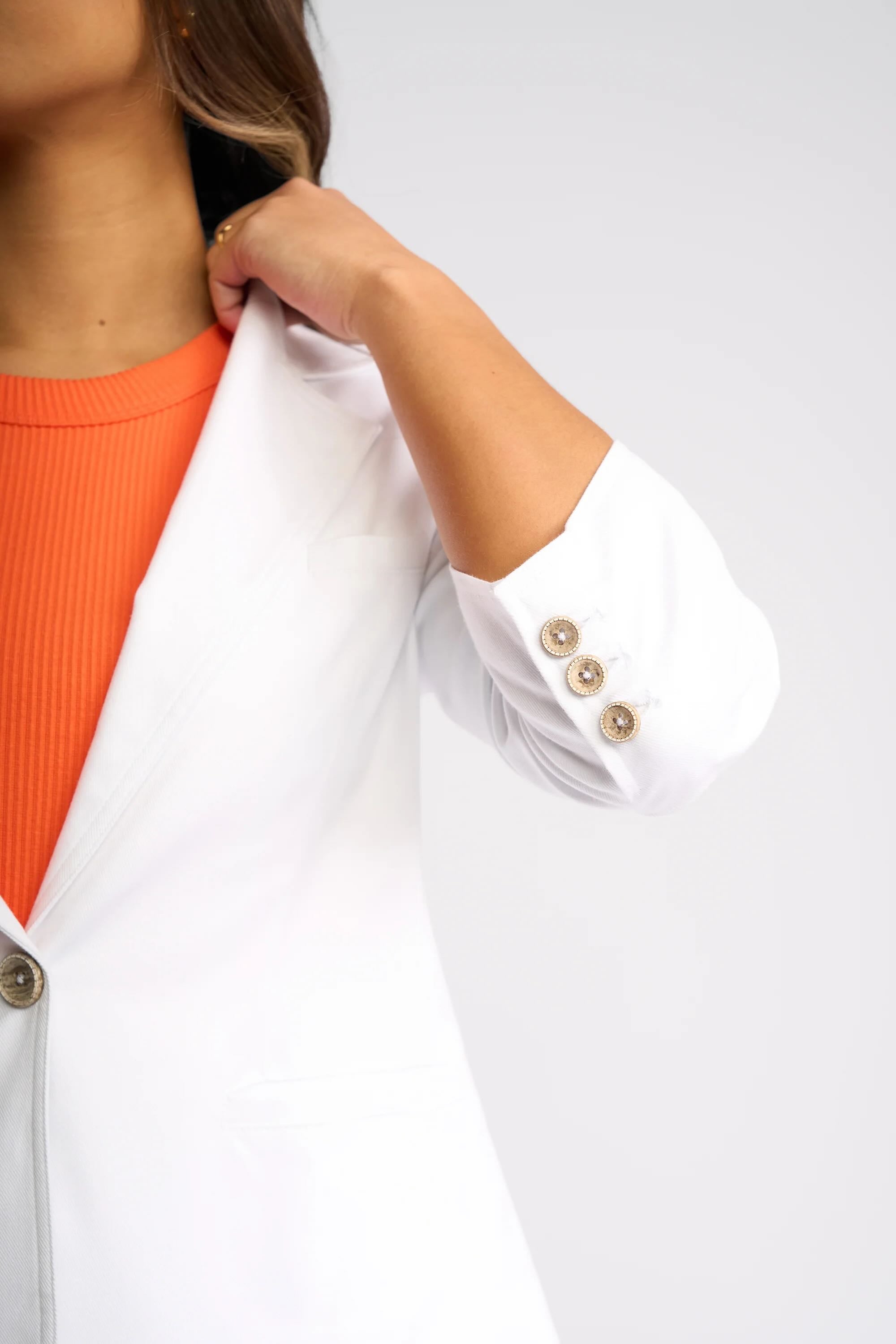 World Blazer - White Denim