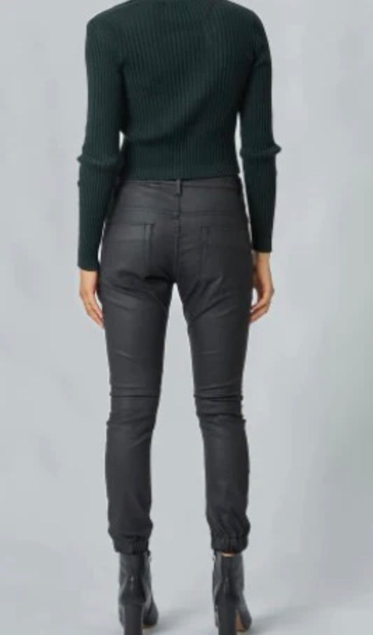 Dricoper Coated Cuffed Jean - Coated Black