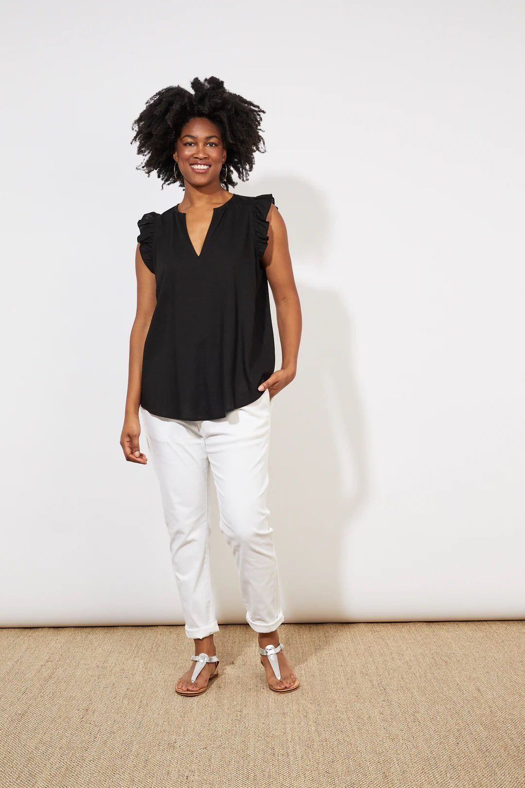 Tanna Frill Top - Jet