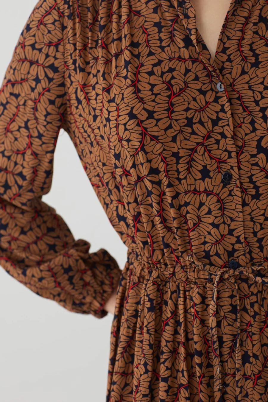 Nice Things Button Fern Midi Dress