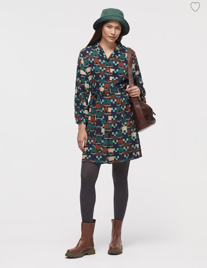 Nice Things Patch Print Tunic Dress